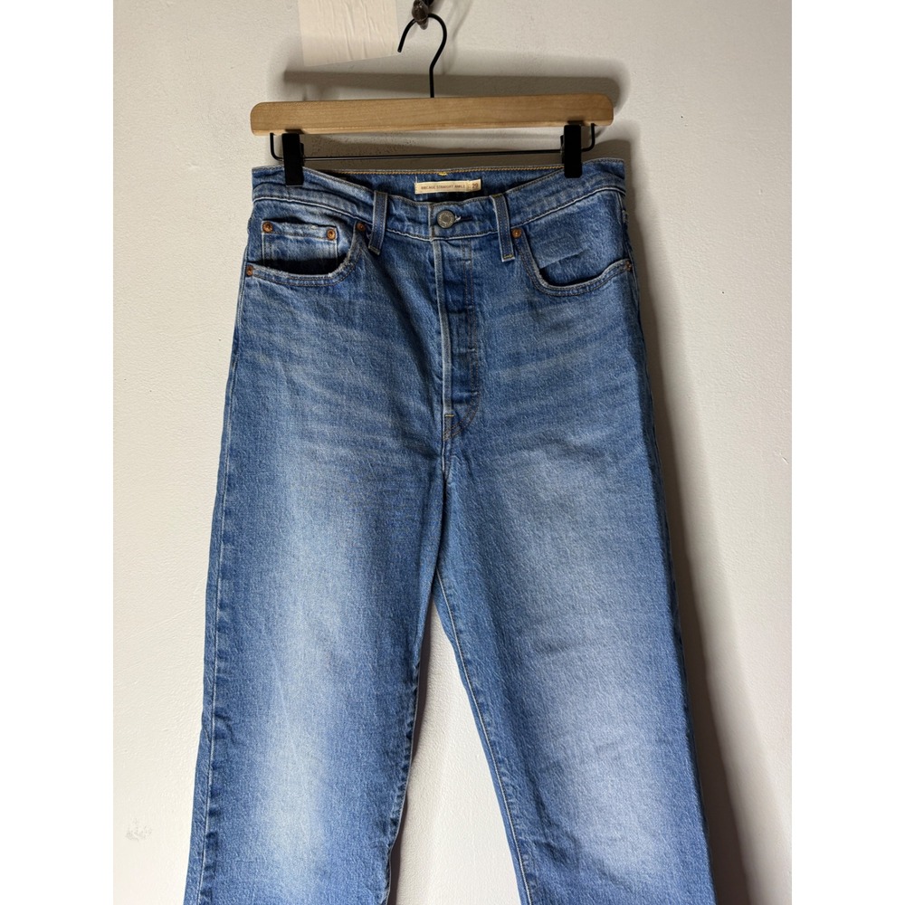 Levi's Ribcage straight ankle jeans blue size 29 - Picture 3 of 8
